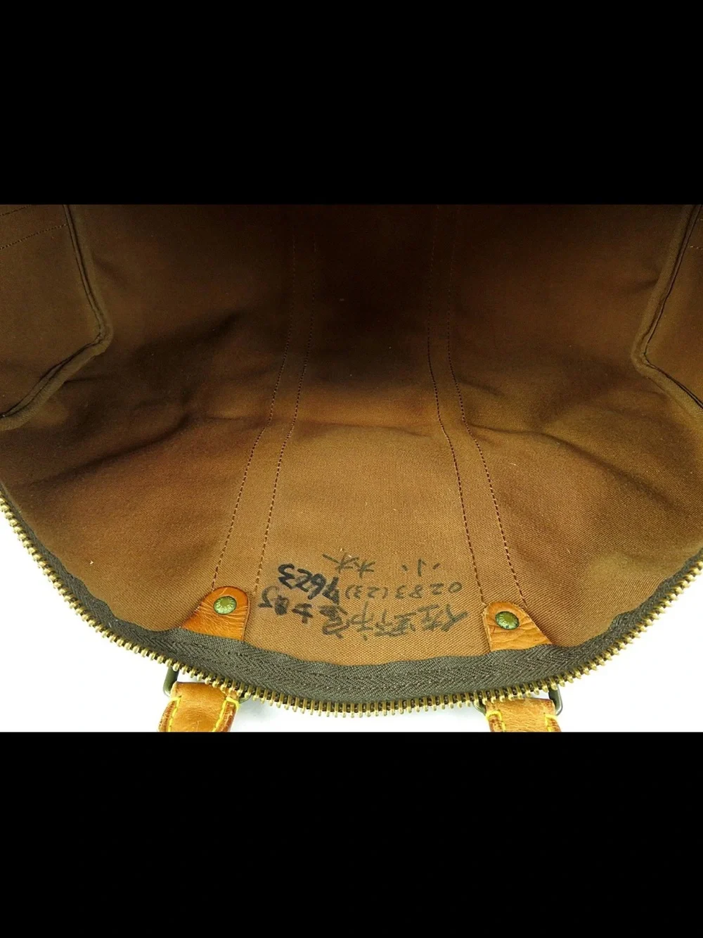 Louis Vuitton Brown Monogram Duffel with Tan Leather Strap